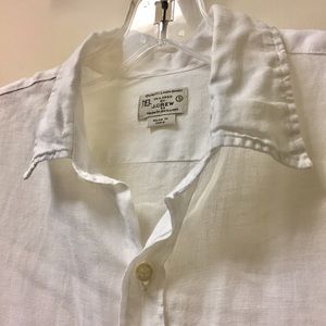 Jcrew white linen shirt size S